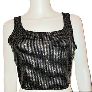 Iris Glitter Midriff Top